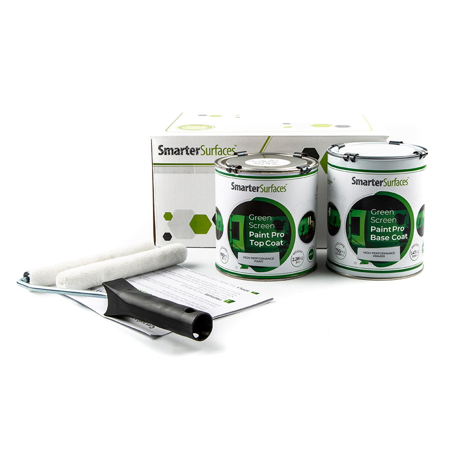 Peinture fond vert kit contient top coat base coat et rouleau