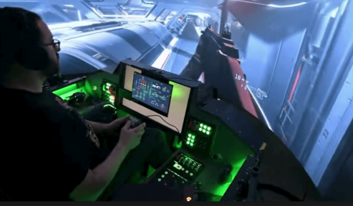 Configuration du simulateur de vol.